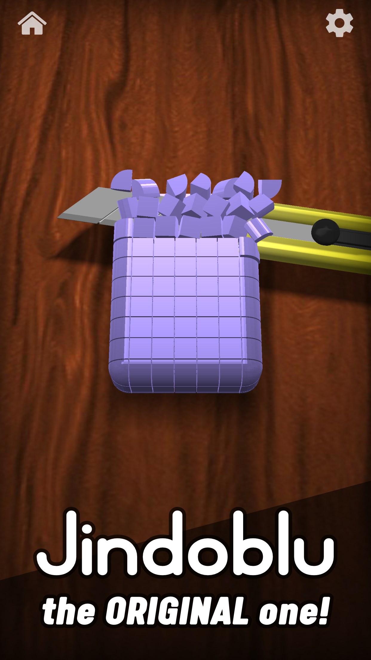 Antistress – Relaxing games screenshot — a virtual foam-cutting fidget toy