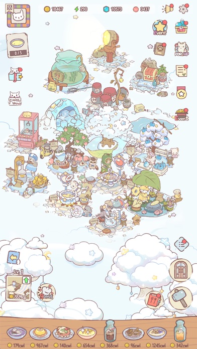 Cats and Soup gameplay screenshot — cozy cats cooking soup in a forest