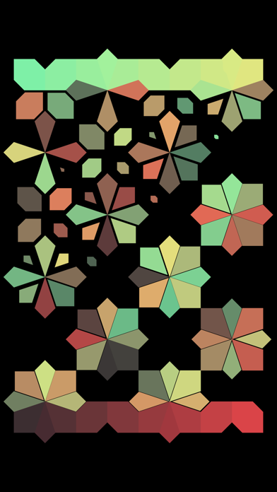 I Love Hue Too gameplay screenshot — arranging color gradient tiles