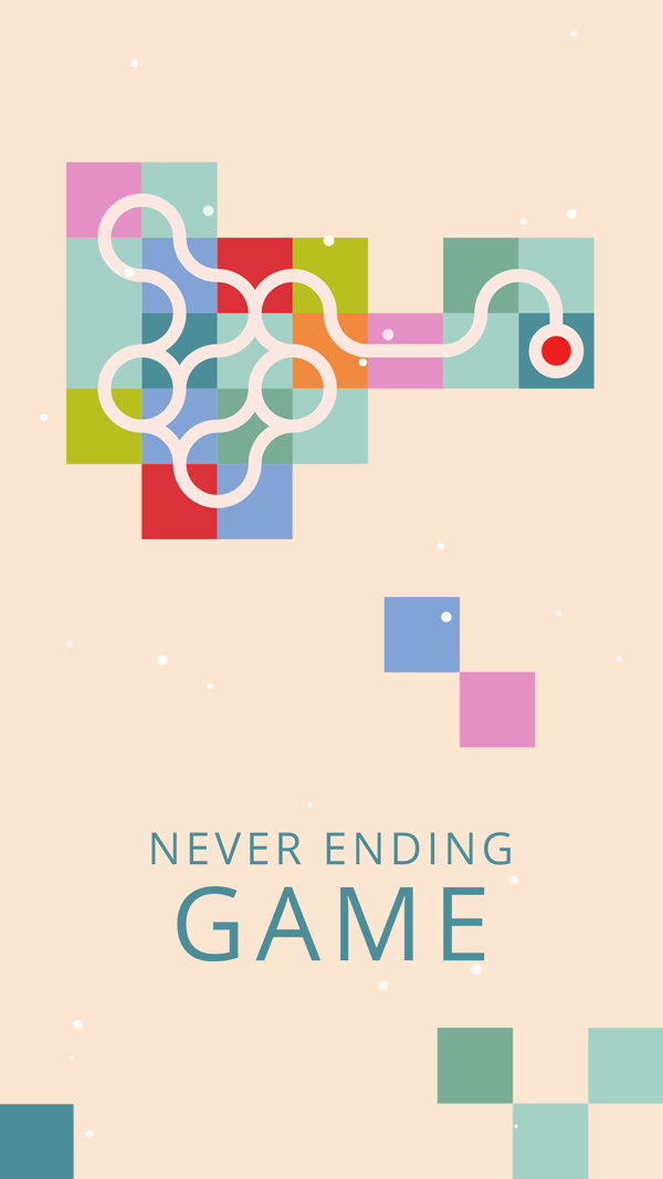 Infinity Loop screenshot — rotating tiles to join a pattern of looping lines