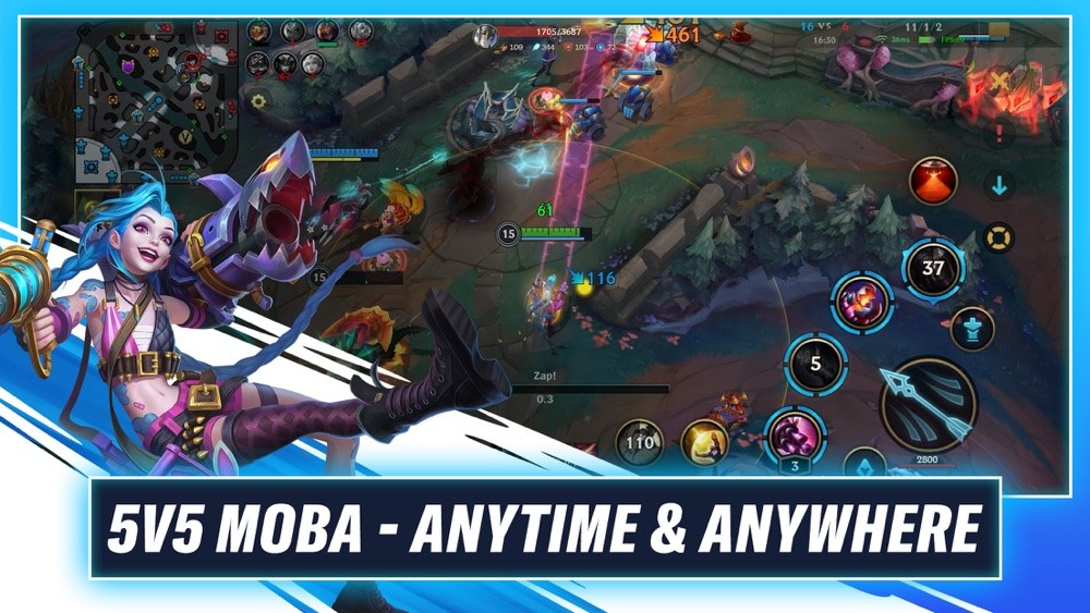 League of Legends: Wild Rift gameplay screenshot — a 5v5 mobile MOBA team fight