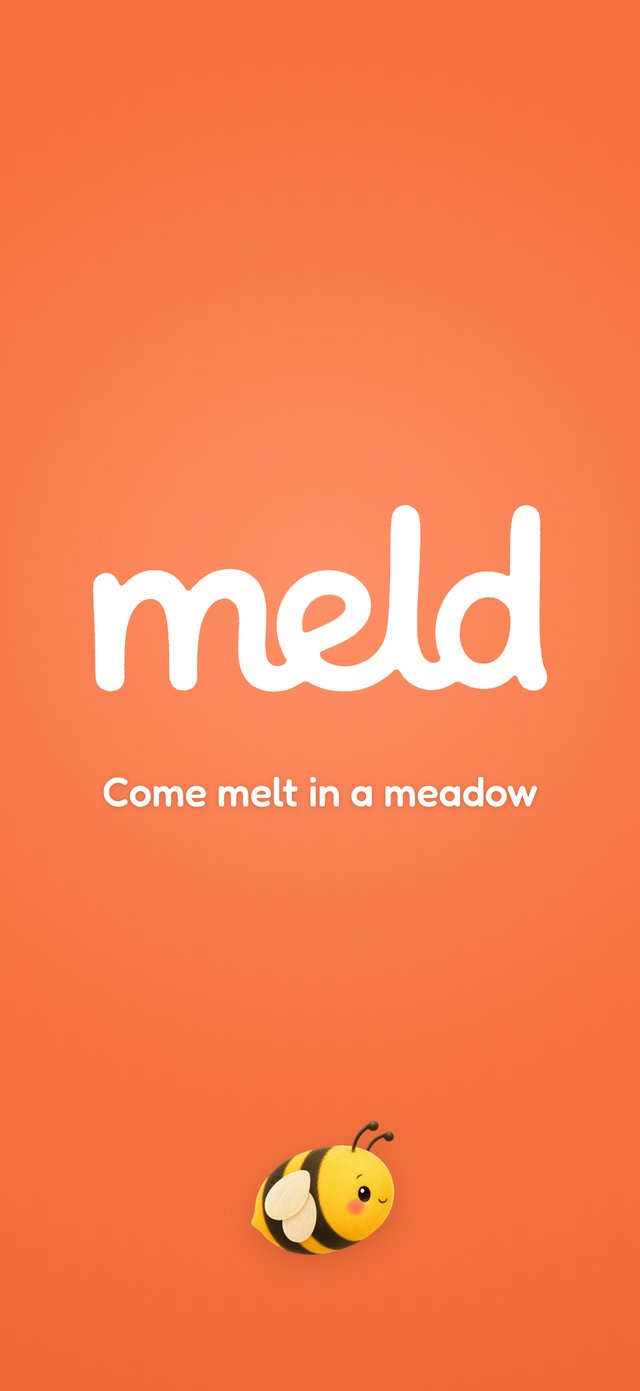 Meld — a cozy meadow drifting from day to a starlit night for a calm wind-down